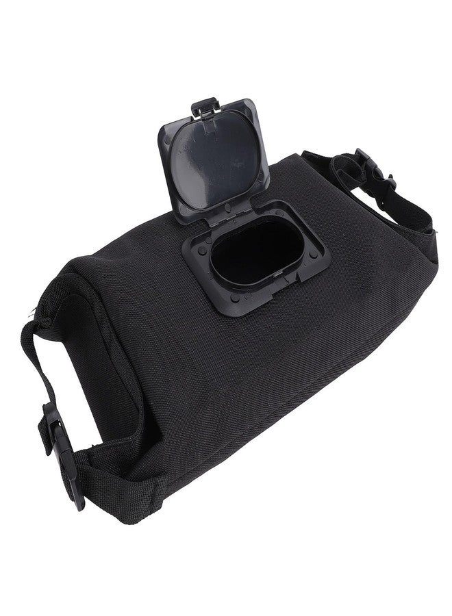 ZJchao Large Capacity Canvas Portable Camping Wet Wipe Dispenser for Office Car Home Travel Hangable Wipe Holder (Black) - Image 4